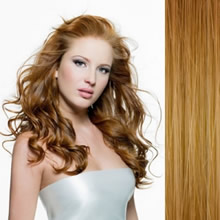 Weft hair extensions 20" (50cm) - straight color 27 honey blonde