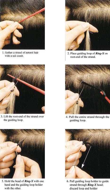 How to apply micro ring hair extension