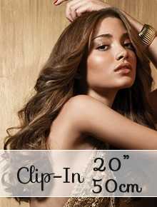 Extensiones de cabello con clip recto 20" inches (50 cm) - Comprar en linea DHL Envio Gratis