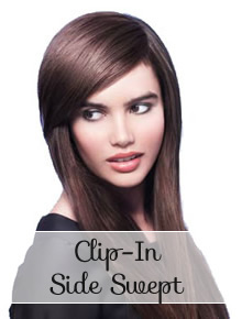 Hair Bangs & Fringe clip in side swept - Online Store