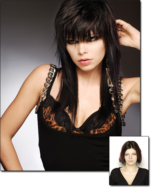 Hair Extensions before and after photos - Black