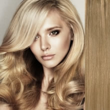 REMY Extensiones de cabello de cortina 20" (50cm) - recto color #18 rubio ceniza