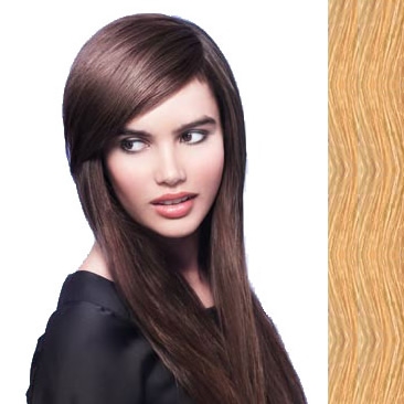 Side Swept Clip In Hair Fringe color #22 light honey blonde