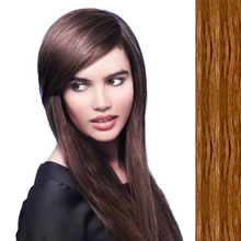 Side Swept Clip In Hair Fringe color #6 medium chestnut